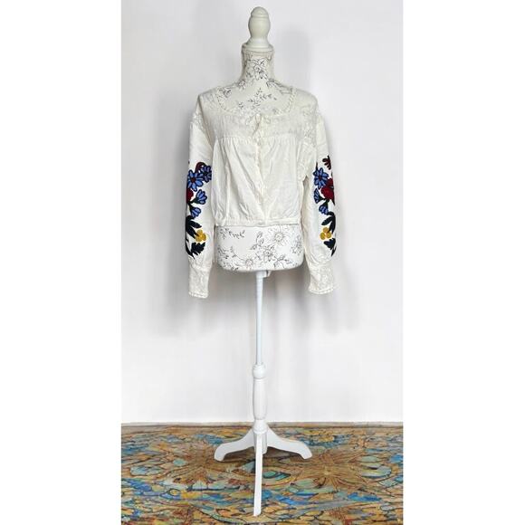 Free People | Meadows Embroidered Top Size XS - Picture 2 of 11